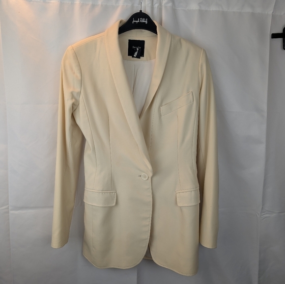 Smythe cream wool blazer size 6 VGUC (minor stains) - Picture 4 of 16